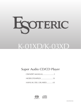 Esoteric K-03XD Black Edition El manual del propietario