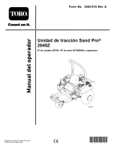 Toro Sand Pro 2040Z Traction Unit Manual de usuario