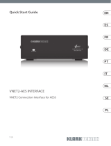 KlarkTeknik VNET2-AES INTERFACE VNET2 Connection Interface for AES3 Guía de inicio rápido