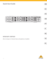 Behringer AMP800 Guía de inicio rápido