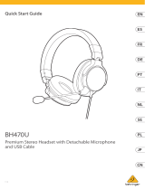 Behringer BH470U Premium Stereo Headset Guía de inicio rápido