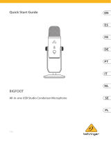 Behringer BIGFOOT All-in-one USB Studio Condenser Microphone Guía de inicio rápido