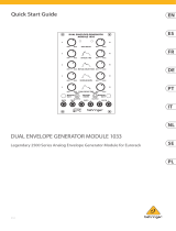 Behringer DUAL ENVELOPE GENERATOR MODULE 1033 Guía de inicio rápido