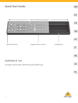 Behringer EURORACK 104 Compact and Sturdy 104 HP Eurorack Skiff Case Guía de inicio rápido