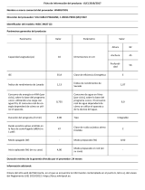 Whirlpool WSIC 3M27 Product Information Sheet