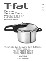 Tefal Secure Aluminum 6 Qt. Pressure Cooker Manual de usuario