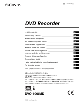 Sony DVO-1000MD Manual de usuario
