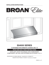 Broan E64000 Series Manual de usuario