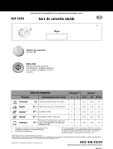 Whirlpool ADP 8540 WH Program Chart