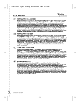 Whirlpool AKR 927 IX Program Chart