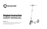 M SCOOTER S1 Original Instruction User Manual