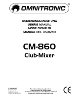 Omnitronic CM-860 Club-Mixer Manual de usuario
