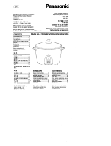 Panasonic SR-G06FG - 3.3c Rice Cooker Steamer Operating Instructions Manual