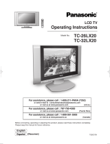 Panasonic 26LX20 - TC - 26" LCD TV Manual de usuario