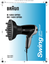 Braun B1200 DFB5, BC1400 DFB5, swing diffusor duo Manual de usuario