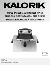 KALORIK FT 47456 Triple Basket Electric Deep Fryer Manual de usuario