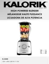 KALORIK 1800W High-Powered Blender Manual de usuario