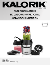 KALORIK 8-Piece Nutrition Blender Set 1500W Power Manual de usuario