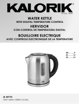 KALORIK 1.7 Liter Digital Water Kettle Manual de usuario