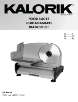 KALORIK 200 Watts Professional Food Slicer Manual de usuario