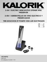 KALORIK 2-in-1 Wine Opener and Preserver Manual de usuario