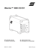 ESAB Warrior 500i CC/CV Manual de usuario