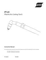 ESAB PT-25 Plasma Arc Cutting Torch Manual de usuario
