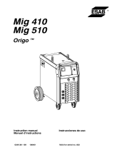 ESAB Mig 410 Mig 510 Origo™ Manual de usuario
