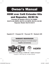Tripp Lite HDMI over Cat6 Extender Kits and Repeater, 4K/60 Hz El manual del propietario