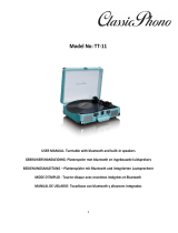 Lenco Classic Phono TT-11WH Suitcase turntable Manual de usuario