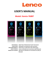 Lenco Xemio-760 BT Blue El manual del propietario