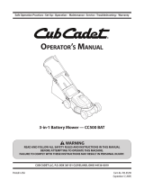 Cub Cadet 189 Manual de usuario