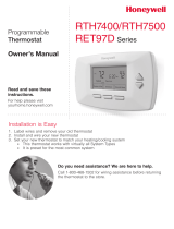 Honeywell RTH7500 Series El manual del propietario