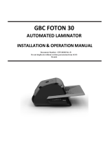 GBC FOTON 30 Automated Laminator El manual del propietario