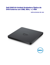 Dell External USB Slim DVD +/- RW Optical Drive DW316 Guía del usuario