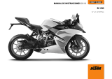 KTM RC 200 2018 El manual del propietario