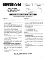 Broan BXT130WW Manual de usuario
