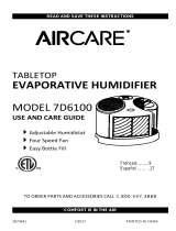 Aircare 7D6 100 Manual de usuario
