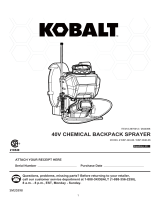 Kobalt KSP 440-06 40V Chemical Backpack Sprayer Guía del usuario