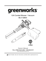 Greenworks BLV12B00 El manual del propietario
