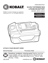 Kobalt K20-LB40A Manual de usuario