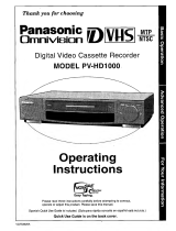 Panasonic Omnivision PV-HD1000 Basic Operation