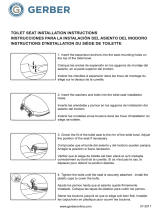 Gerber Adjustable Slow Close Elongated Toilet Seat Manual de usuario