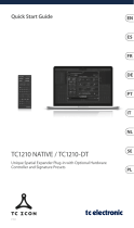 TCElectronic TC1210 NATIVE Professional Guía de inicio rápido