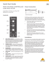 Behringer 904A VOLTAGE CONTROLLED LOW PASS FILTER Guía de inicio rápido