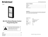 BriskHeat BH-310 Remote Control Programming Unit Manual de usuario