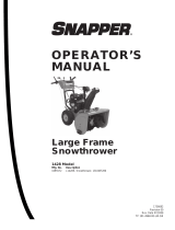 Simplicity OPERATOR"S MANUAL -SEARS SNAPPER- L1428 LARGE FRAME SNOWTHROWER Manual de usuario