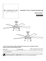 Fanimation LP7653 AireDrop Pull Chain Celing Fan Manual de usuario