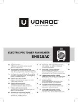 Vonroc EH515AC Electric PTC Tower Fan Heater Manual de usuario