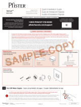 Pfister Verve R89-1VRVB Specification and Owner Manual